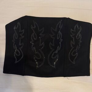 Chic Black Strapless Top by Originality